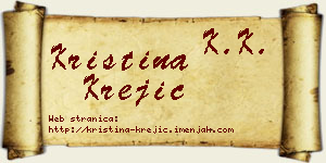Kristina Krejić vizit kartica